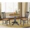 International Concepts Round 36 in Rd Extension Dining Table, 2 RTA Chairs, Hickory/Washed Coal, 36 in W, 48 in L, 30.1 in H K45-36RXT-27B-C10-2 - alternate 2